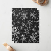 雪の結晶 8 ノートカード (正面/裏面インサイチュ)