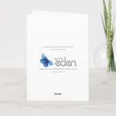 雪の絵のクリスマスカードのウサギ シーズンカード (裏面)