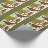 雪の絵画のギフト用包装紙のキジ ラッピングペーパー (角)