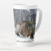 雪の絵画谷水色 カフェラテマグ (右アングル)