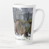 雪の絵画谷水色 カフェラテマグ (右)