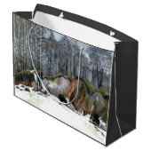 雪の絵画谷水色 ラージペーパーバッグ (裏面アングル)