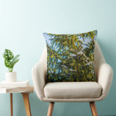 雪の緑のクリスマスツリー クッション (椅子)