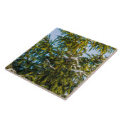 雪の緑のクリスマスツリー タイル (側面)