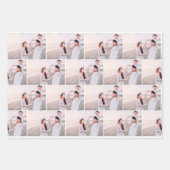 雪の緑のクリスマメリースト写真 ラッピングペーパーシート (正面3)