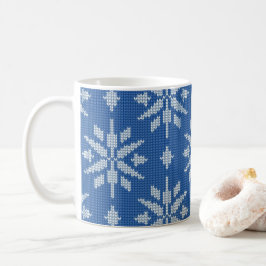 雪の編み物 コーヒーマグカップ