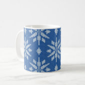 雪の編み物 コーヒーマグカップ (正面左)