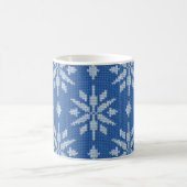 雪の編み物 コーヒーマグカップ (中央)