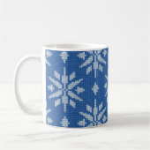雪の編み物 コーヒーマグカップ (左)