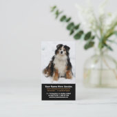 雪の繁殖動物の名刺のオーストラリアの羊飼い 名刺 (スタンド正面)