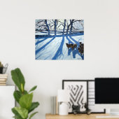 雪の羊ダービシャー ポスター (ホームオフィス)