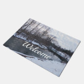 雪の美しいジェームズリバーウェルカムドオーマット ドアマット (アングル)