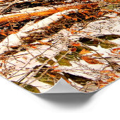 雪の美しい冬の森 ポスター (角)