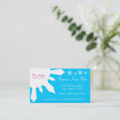 雪の美容師の雪片の軽い音の名刺 名刺 (スタンド正面)