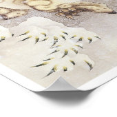 雪の老虎、北斎、1849年 ポスター (角)