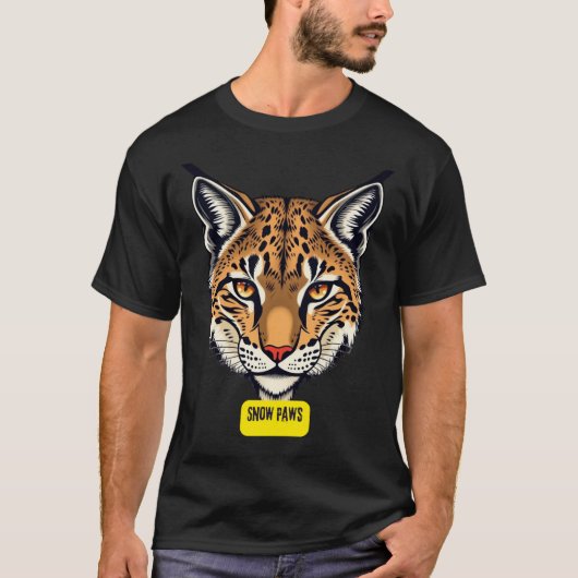 雪の肉球 Tシャツ (正面)