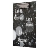 雪の背景で雪を降らせる クリップボード (左)