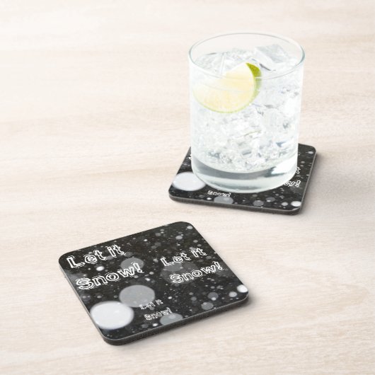 雪の背景で雪を降らせる コースター (右側)