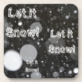 雪の背景で雪を降らせる コースター (正面)