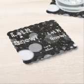 雪の背景で雪を降らせる ペーパーコースター (アングル)