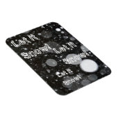 雪の背景で雪を降らせる マグネット (右側)