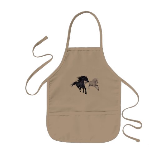 雪の自由 子供用エプロン (正面)