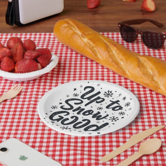 雪の良い冬の雪おもしろい片クリスマスまで ペーパープレート (ピクニック)