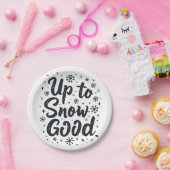 雪の良い冬の雪おもしろい片クリスマスまで ペーパープレート (パーティー)