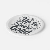 雪の良い冬の雪おもしろい片クリスマスまで ペーパープレート (アングル)