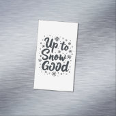 雪の良い冬の雪おもしろい片クリスマスまで マグネット名刺 (インサイチュ)