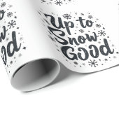 雪の良い冬の雪おもしろい片クリスマスまで ラッピングペーパー (ロールコーナー)