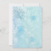 雪の花の冬のONEderlandの第1誕生日 招待状 (裏面)