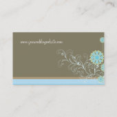 雪の花は青くカスタムなプロフィールカード渦巻きます 名刺 (裏面)