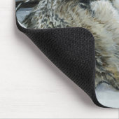 雪の芸術のマウスパッドのオオカミ マウスパッド (コーナー)