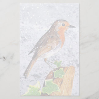 雪の芸術の中のレッドロビン