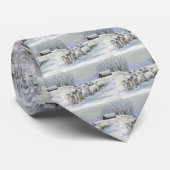 雪の芸術の首のタイのヒツジ ネクタイ (ロール)