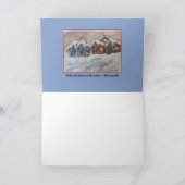 雪の芸術カードの少し赤い家 シーズンカード (内部)