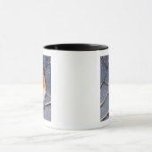 雪の英語ロビン: 油のパステルの芸術 マグカップ (中央)