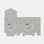 雪の草地に棲む鹿の森の景色 フェイバーボックス (折り畳みなし)