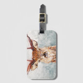 雪の荷物のタグ絵画に入る ラゲッジタグ (正面縦)