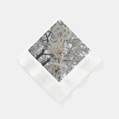 雪の華の紙ナプキン 縁ありカクテルナプキン (角)
