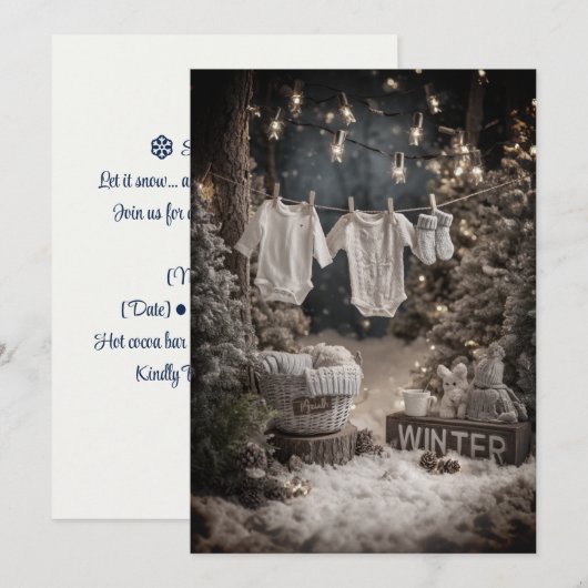 雪の華 | 凍てつく至福 招待状 (正面/裏面)