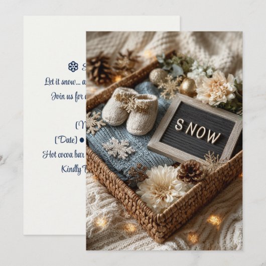 雪の華 | 雪のしらべ 招待状 (正面/裏面)