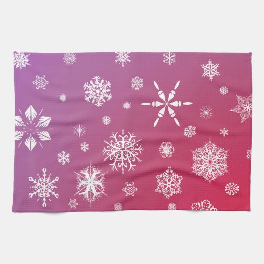 雪の落下 キッチンタオル (横)