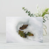 雪の葉ホリデーカードにオークの靴 シーズンカード (スタンド正面)