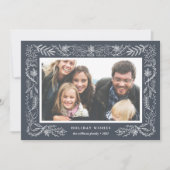 雪の葉 |ホリデーフォトカード シーズンカード (正面)