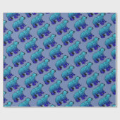 雪の薄片の白くま ラッピングペーパー (フラット)