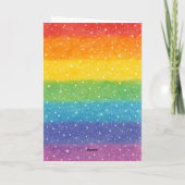 雪の虹プライド記念日LGBTQ+祝賀 カード (裏面)