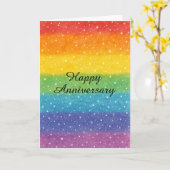 雪の虹プライド記念日LGBTQ+祝賀 カード (黄色い花)