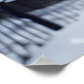 雪の街に息子がいるAI Art Rabbit Explorer ポスター (角)